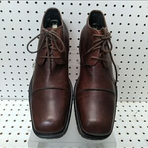 RUSH Brown Men's Shoes | Genuine Leather Upper Lace-up Footbed Loafers  Sz 8 US